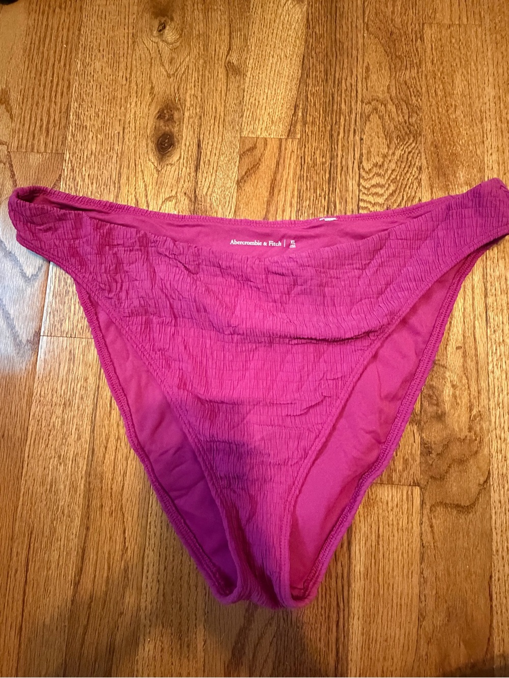 Abercrombie Fuchsia Mid Rise High Leg Moderate Bikini Bottom